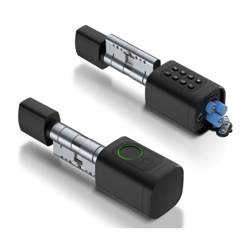 PES Cylinder 3 з клавіатурою та сканером відбитків пальця чорний 100 мм 40x60Т