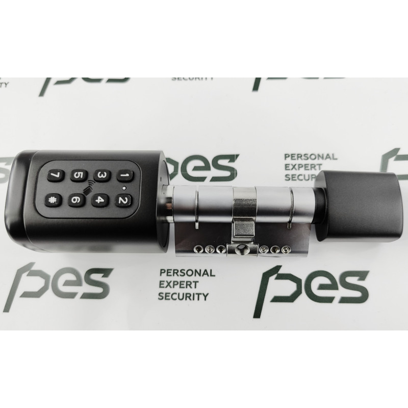 PES Cylinder 3 з клавіатурою та сканером відбитків пальця чорний 85 мм 55x30Т