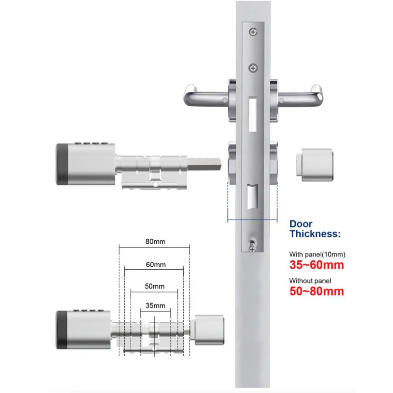 PES Cylinder Silver 35x35 мм кодовий смарт-циліндр для замка