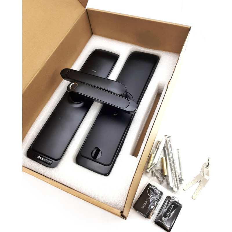 PES Husky Wi-Fi біометричний замок з WC фіксатором чорний