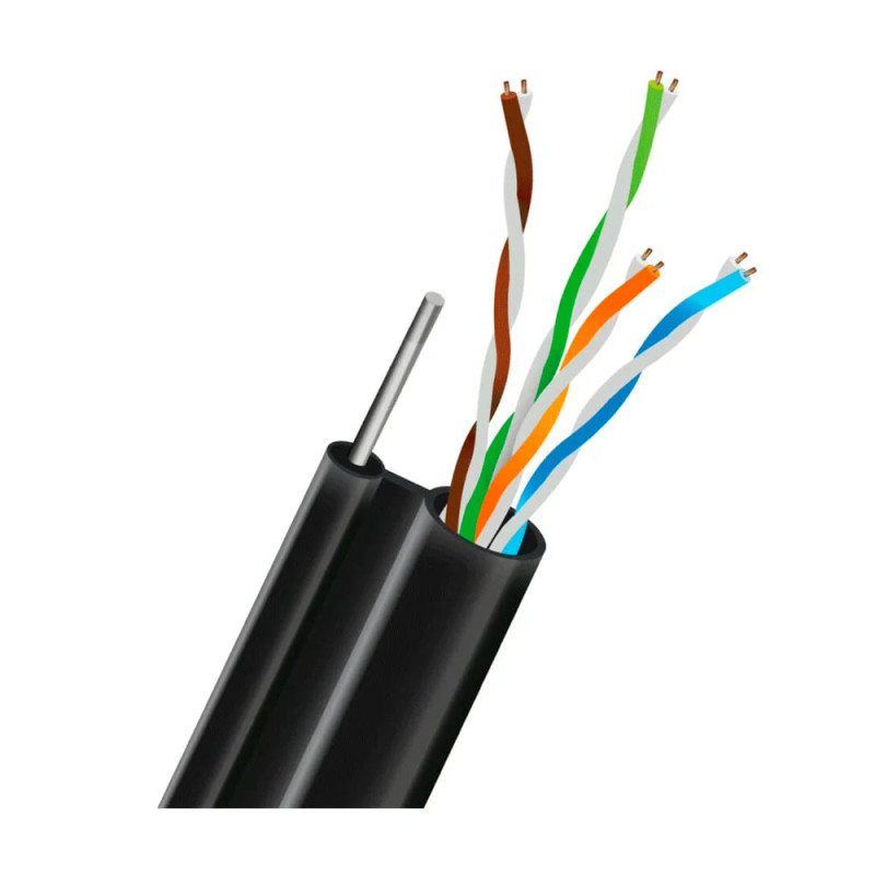 Кабель вита пара UTP CAT5E CU 0.51mm LDPE Outdoor + дріт Trinix 305m