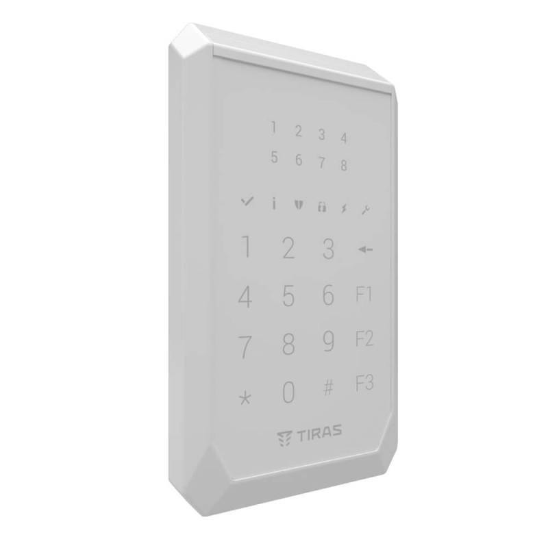 Клавіатура Tiras K-PAD8 White на 8 індикаторів зон