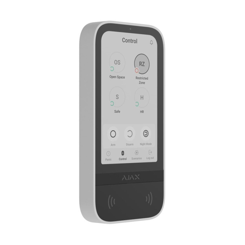 Клавіатура Ajax KeyPad TouchScreen біла