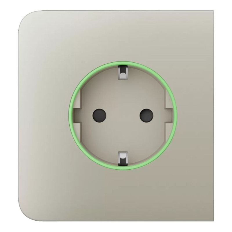 Фронтальна панель Ajax SideCover (smart) [type F] [55] ASP ivory/слонова кістка для розумної розетки Outlet (type F)