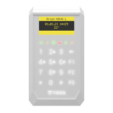 Клавіатура Tiras K-PAD OLED+ White з OLED-дисплеєм та вбудованим зчитувачем NFC/Mifare