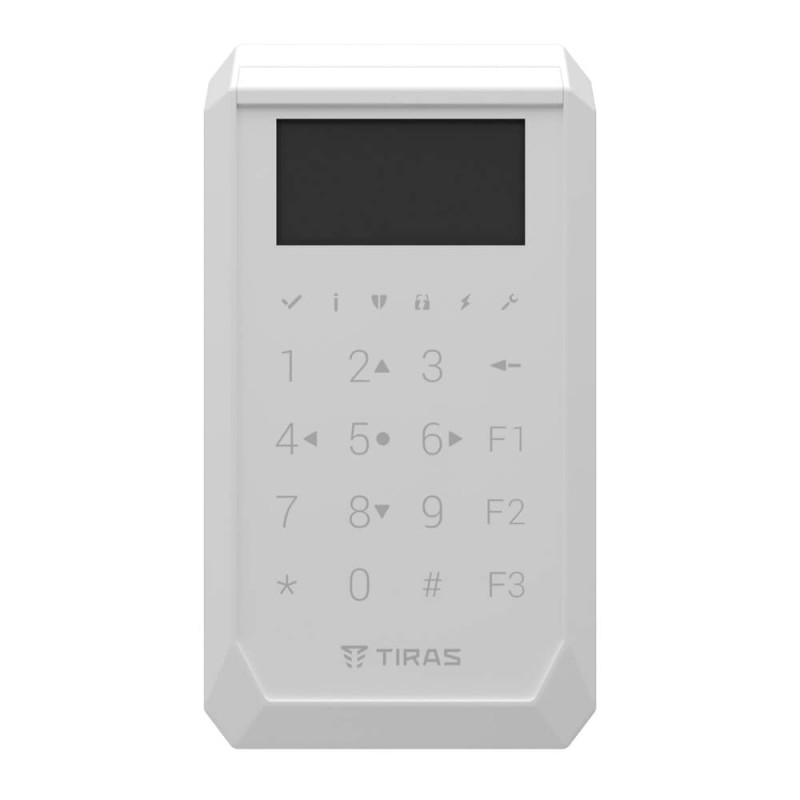 Клавіатура Tiras K-PAD OLED+ White з OLED-дисплеєм та вбудованим зчитувачем NFC/Mifare