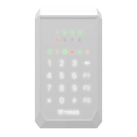 Клавіатура Tiras K-PAD8+ White на 8 індикаторів зон з вбудованим зчитувачем NFC/Mifare