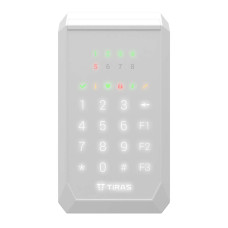 Клавіатура Tiras K-PAD8+ White на 8 індикаторів зон з вбудованим зчитувачем NFC/Mifare