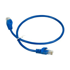 Патч-корд мережевий гігабітний Trinix UTP, RJ-45, CAT.5 0.3m Blue