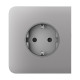 Фронтальна панель Ajax SideCover (basic) [type F] fog/димна для розетки Outlet (type F)