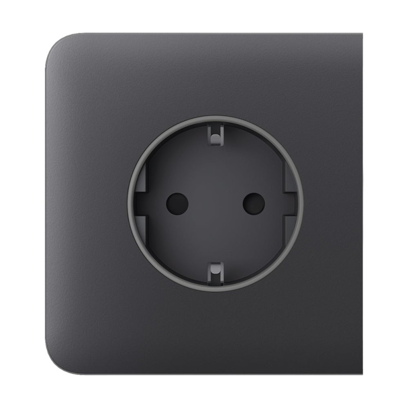 Фронтальна панель Ajax SideCover (basic) [type F] graphite/графіт для розетки Outlet (type F)