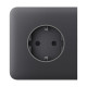 Фронтальна панель Ajax SideCover (basic) [type F] graphite/графіт для розетки Outlet (type F)
