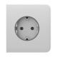 Фронтальна панель Ajax SideCover (basic) [type F] white/біла для розетки Outlet (type F)