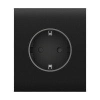 Фронтальна панель Ajax CenterCover (basic) [type F] black/чорна для розетки Outlet (type F)