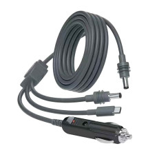 Кабель живлення 3 в 1 для Starlink Mini E-NET автомобільний прикурювач, DC Plug та USB Type-C Plug 5м