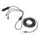 Кабель живлення 3 в 1 для Starlink Mini E-NET автомобільний прикурювач, DC Plug та USB Type-C Plug 5м