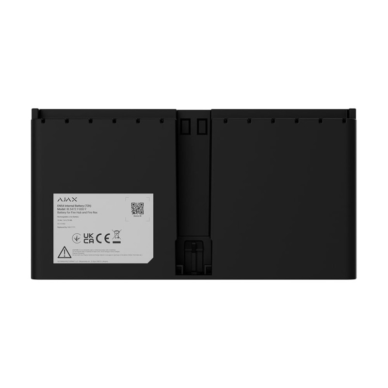 Перезарядна Li-ion батарея Ajax EN54 Internal Battery (72h) Black для EN54 Fire Hub Jeweller / EN54 Fire ReX Jeweller