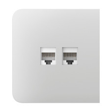 Фронтальна панель Ajax SideCover (LAN) white/біла для інтернет-розетки Outlet (LAN)