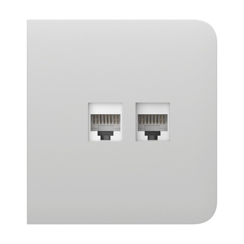 Фронтальна панель Ajax SideCover (LAN) white/біла для інтернет-розетки Outlet (LAN)