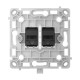 Механізм розетки Ajax OutletCore (LAN) Black для інтернет-розетки Outlet (LAN)