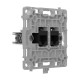 Механізм розетки Ajax OutletCore (LAN) Black для інтернет-розетки Outlet (LAN)