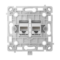 Механізм розетки Ajax OutletCore (LAN) White для інтернет-розетки Outlet (LAN)