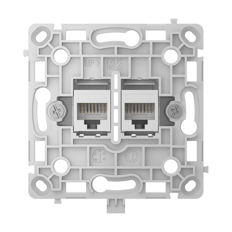 Механізм розетки Ajax OutletCore (LAN) White для інтернет-розетки Outlet (LAN)