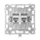 Механізм розетки Ajax OutletCore (LAN) White для інтернет-розетки Outlet (LAN)