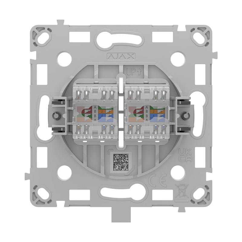 Механізм розетки Ajax OutletCore (LAN) White для інтернет-розетки Outlet (LAN)