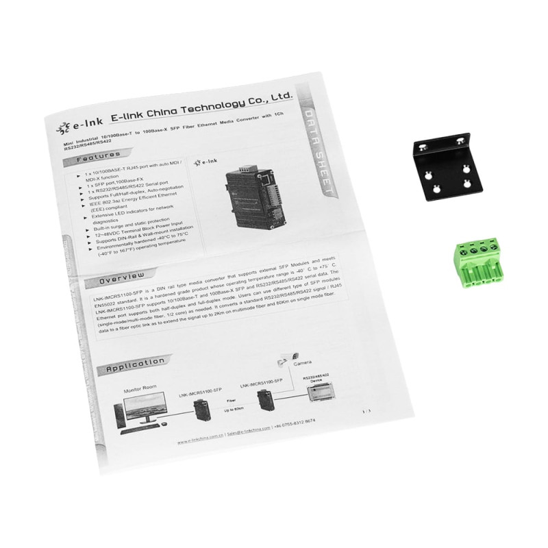 Медіаконвертер E-LINK LNK-IMCRS1100-SFP RS232/RS485/RS422