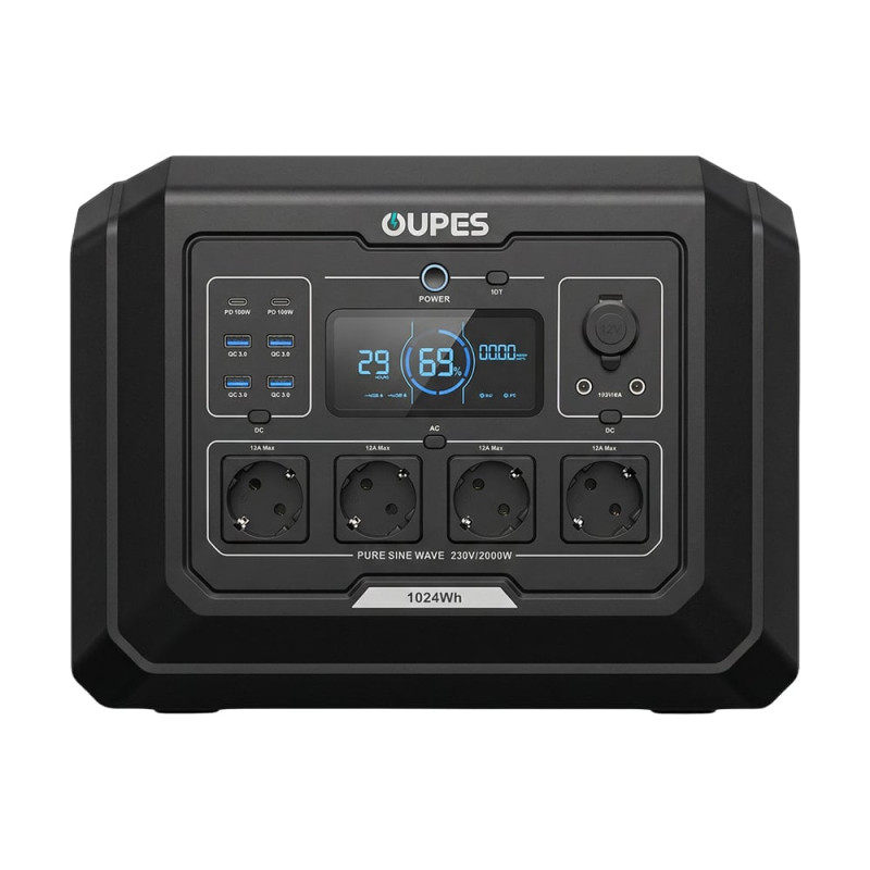 Портативна зарядна станція OUPES Mega 1 S1 2000W 1024Wh LiFePO4