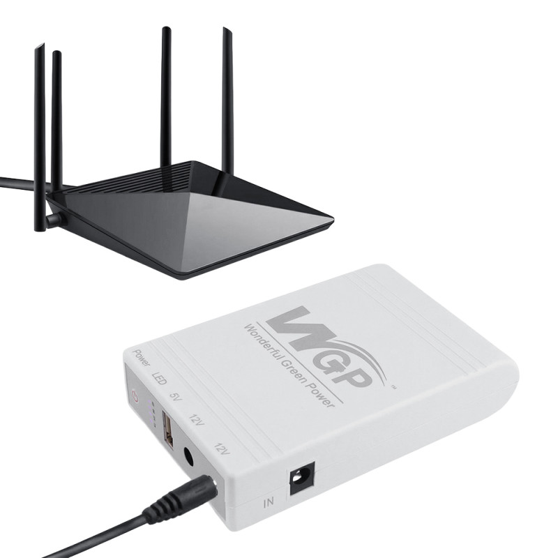 Джерело безперебійного живлення Mini UPS WGP UPS103C 16000mAh 5V/12V/12V, Li-ion 4*4Ah, для роутера та оптичного терміналу