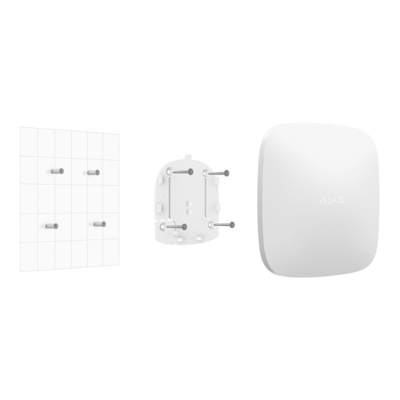 Інтелектуальна централь Ajax Hub 2 (2G) біла з 2G, Ethernet, підтримкою датчиків з фотоверифікацією
