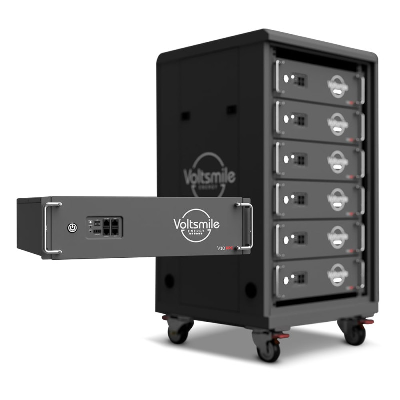 Акумуляторна батарея літій-залізо-фосфатна LiFePO4 51.2В 5120Вт*год Voltsmile RPC-V10 монтаж в стійку 19"