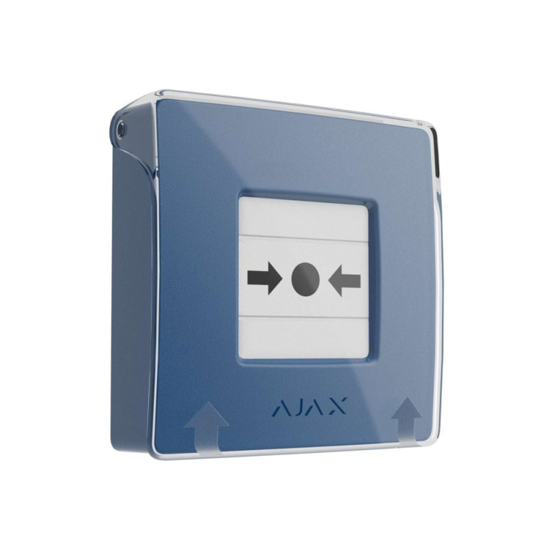 Бездротова кнопка для активації пожежної тривоги вручну Ajax ManualCallPoint Blue Jeweller