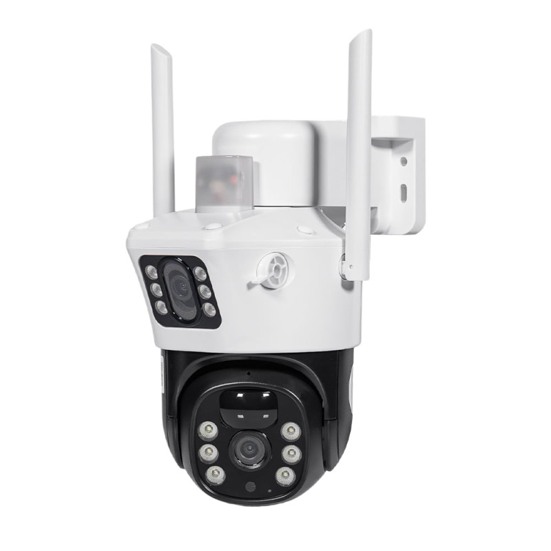 IP PTZ-відеокамера автономна з 4G та сонячною панеллю 2Mp+2Mp Light Vision VLC-9192IG/2C (Solar) White f=4mm, на акумуляторних батареях
