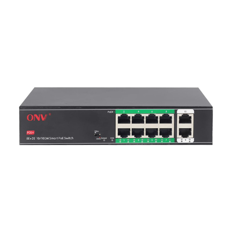 PoE-комутатор некерований 10-портовий ONV-H1108PSD з 8 портами PoE
