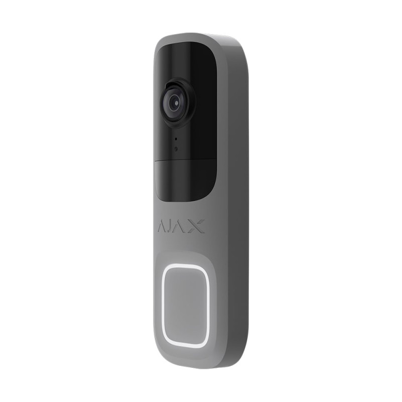 Відеодзвінок з WiFi 4Mp Ajax DoorBell Gray із вбудованим штучним інтелектом та ІЧ датчиком руху