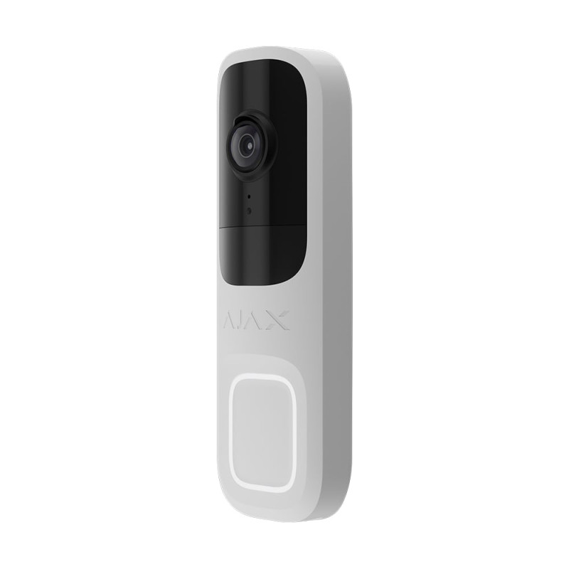 Відеодзвінок з WiFi 4Mp Ajax DoorBell White із вбудованим штучним інтелектом та ІЧ датчиком руху