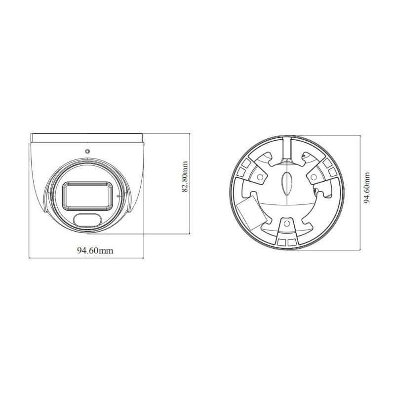 IP-відеокамера 8Mp TVT TD-9584S4L-C(D/PE/AW2) White f=2.8mm, ІЧ+LED-підсвічування, з мікрофоном