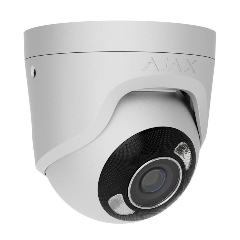 IP-відеокамера 5Mp Ajax TurretCam HL (5 Mp/2.8 mm) White f=2.8mm, ІЧ+LED-підсвічування, з мікрофоном