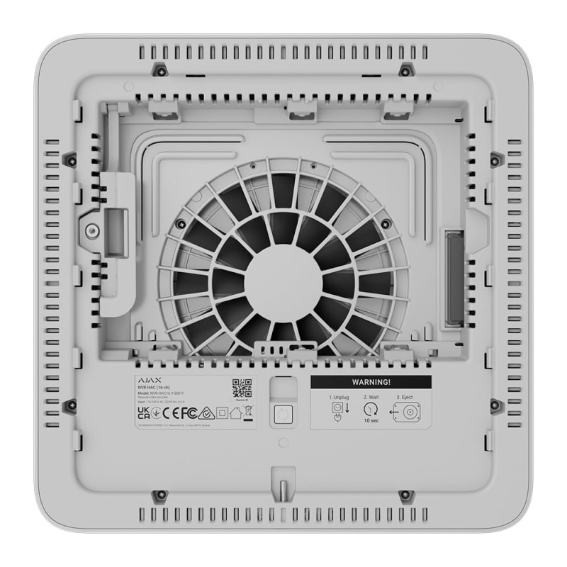 IP-відеореєстратор 8-канальний 12Mp Ajax NVR HAC (8ch) 220V White
