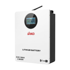 Акумуляторна батарея літій-залізо-фосфатна LiFePO4 100А*год 25.6В 2560Вт*год Sako Li-Sun series SK-25.6V100Ah настінний / підлоговий монтаж