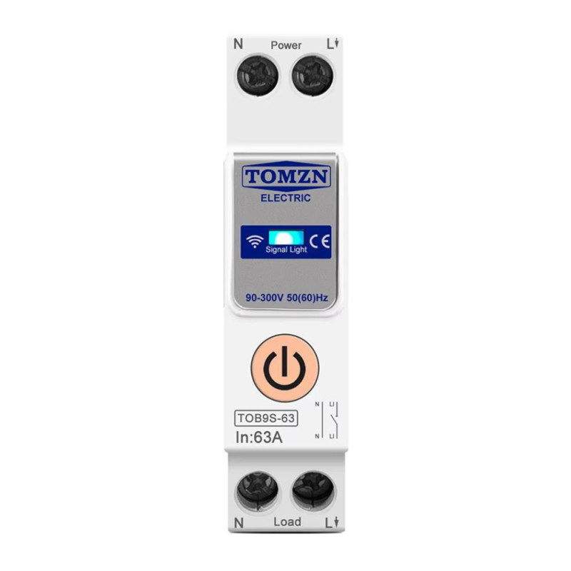 Розумний автоматичний вимикач з Wi-Fi (Tuya) TOMZN TOB9S-63 63A