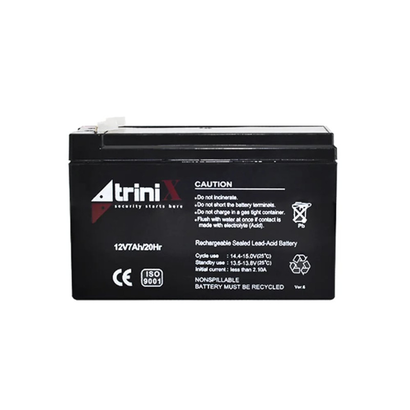 Акумуляторна батарея 12В 7Аг Trinix 12V7Ah/20Hr AGM свинцево-кислотна