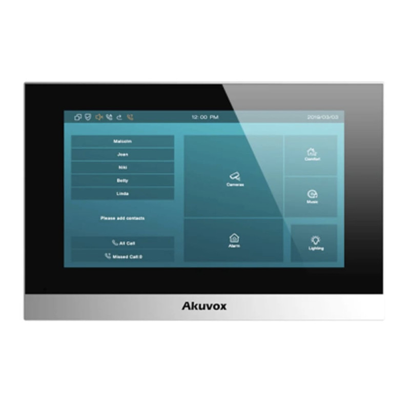 Відеодомофон 7” WiFi Akuvox C313W Silver SIP Linux Bluetooth