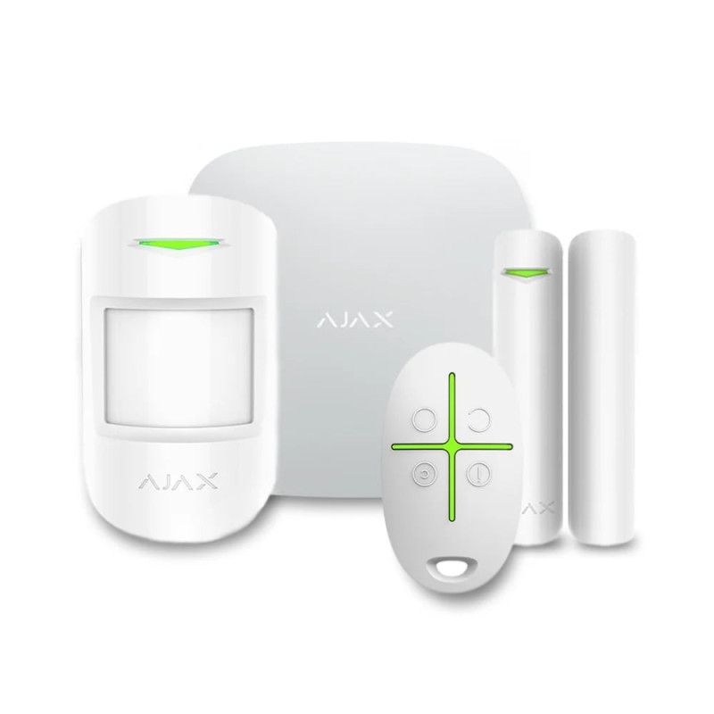 Комплект бездротової сигналізації Ajax StarterKit Plus білий з WiFi, 2G, 3G та Ethernet