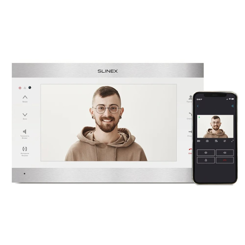 Відеодомофон SL-10IPTHD SILVER+WHITE Slinex