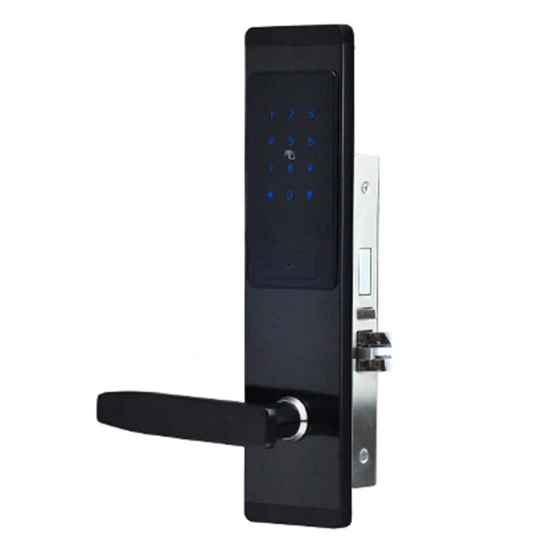 Замок електромеханічний автономний Trinix TRL-5102BT Black Left з Bluetooth і зчитувачем Mifare