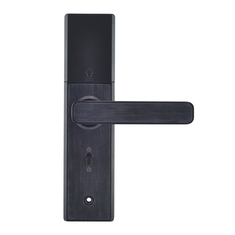 Замок біометричний автономний Trinix TRL-5108BTF Black Left з Bluetooth, зчитувачем відбитків пальців і карт Mifare
